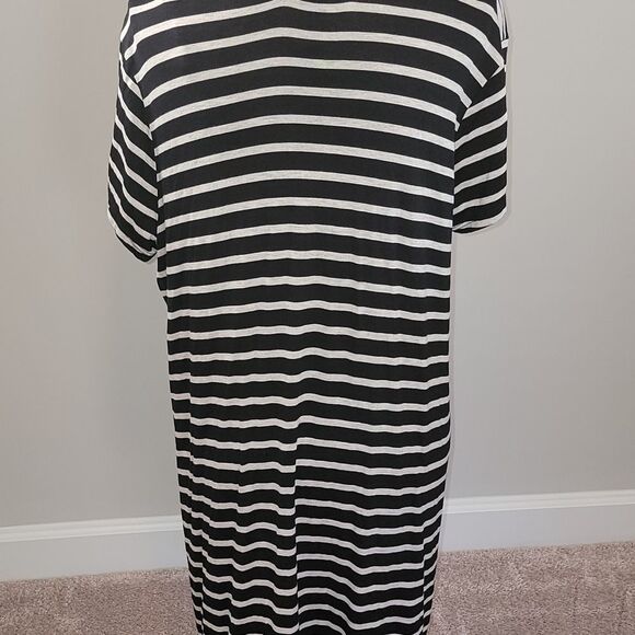 Espresso black and white striped dress - Picture 2 of 3